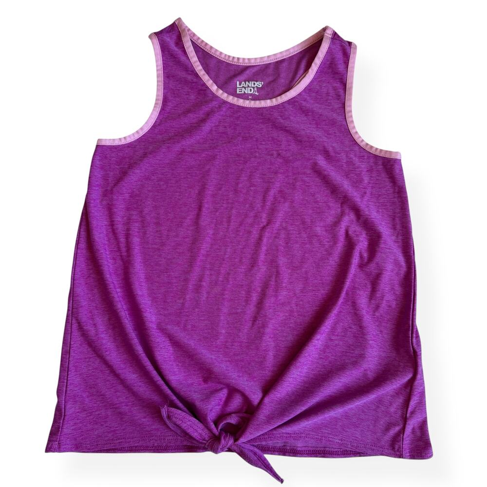 Lands' End Girls Purple Pink Knot Tank Top 8